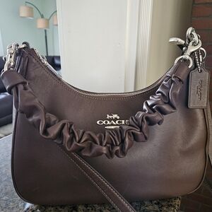 Coach Maple/silver Teri HOBO Leather Bag